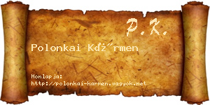 Polonkai Kármen névjegykártya